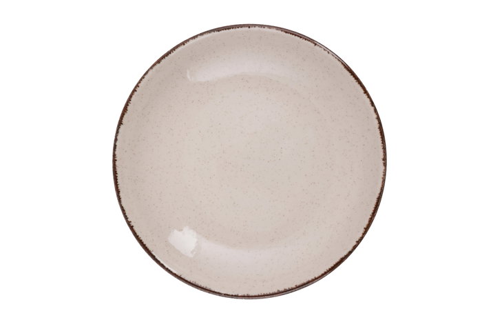 Hermia CXEO24Y2730P02 Vajilla de Porcelana 24 Piezas Color Canela Apta Lavavajillas Microondas